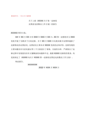 第一巡察组反馈意见的整改方案(网络版)(精编文档).docx