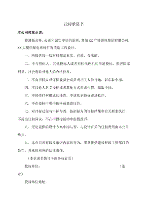 XX投标承诺书.docx