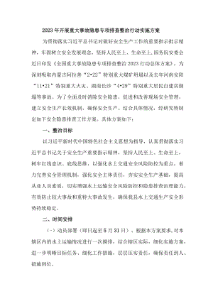 2023年理工学院开展重大事故隐患专项排查整治行动工作实施方案 （整编4份）.docx