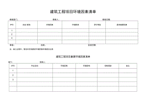 建筑工程项目环境因素清单表.docx