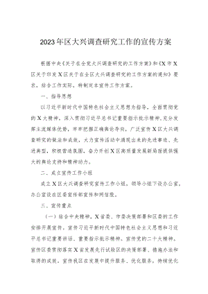 2023年区大兴调查研究工作的宣传方案.docx