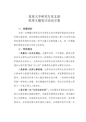 某某大学研究生党支部优秀主题党日活动方案.docx