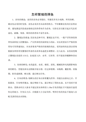 怎样繁殖炮弹鱼.docx