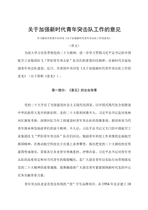 学习解读2023年关于加强新时代青年突击队工作的意见课件.docx