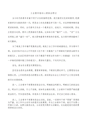 工会青年培训心得体会研讨.docx