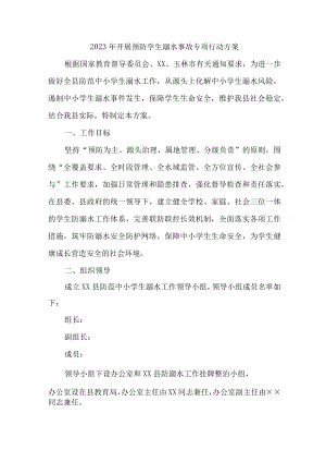 2023年市区开展预防学生溺水专专项行动实施方案 （4份）.docx