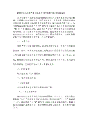2023年煤矿企业开展重大事故隐患专项排查整治行动工作实施方案 合计4份.docx