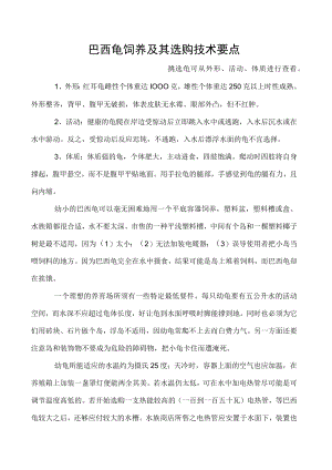 巴西龟饲养及其选购技术要点.docx