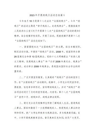 2023年开展助残日活动总结篇1.docx