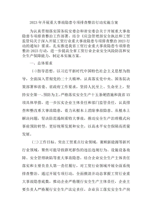 2023年国企单位开展重大事故隐患专项排查整治行动实施方案 合计4份.docx