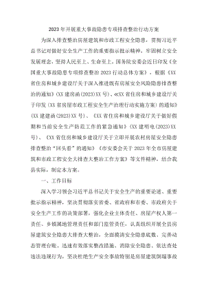 新版市区2023年开展重大事故隐患专项排查整治行动方案 合计6份.docx