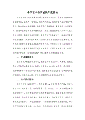小学艺术教育发展年度报告.docx