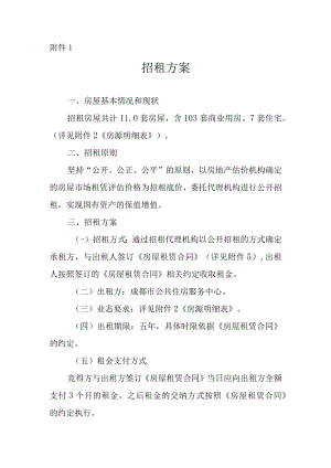 关于67套空置房屋委托招租的相关方案.docx