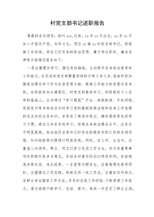 村党支部书记述职报告.docx