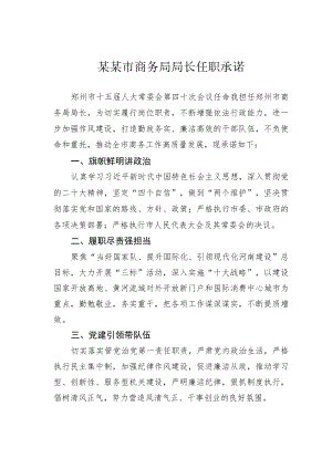 某某市商务局局长任职承诺.docx