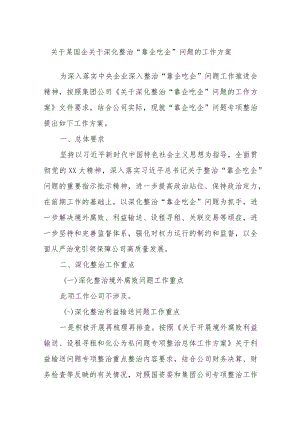 关于某国企关于深化整治“靠企吃企”问题的工作方案.docx