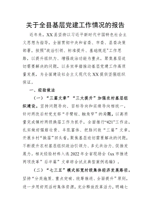 关于全县基层党建工作情况的报告.docx