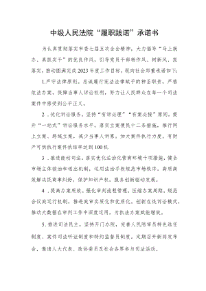 中级人民法院“履职践诺”承诺书.docx