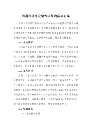 街道自建房安全专项整治实施方案.docx