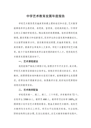 中学艺术教育发展年度报告.docx