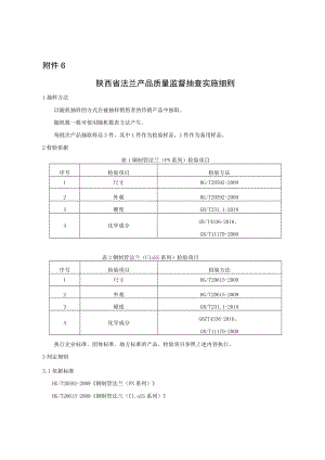 陕西省法兰产品质量监督抽查实施细则.docx