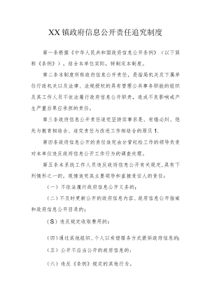 XX镇政府信息公开责任追究制度.docx