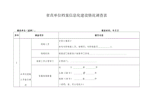 省直单位档案信息化建设情况调查表.docx
