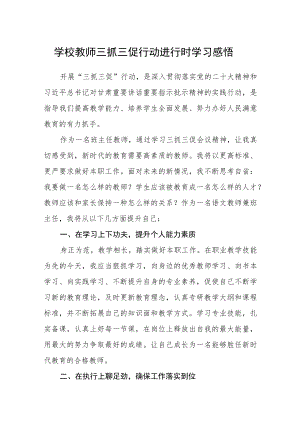 （共三篇）学校教师三抓三促行动进行时学习感悟.docx