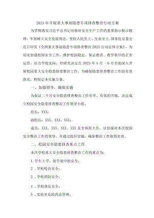非煤矿山2023年开展重大事故隐患专项排查整治行动方案 汇编8份.docx
