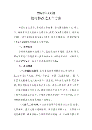 2023年XX镇桉树林改造工作方案.docx