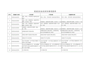 XX县农业农村局事项清单.docx