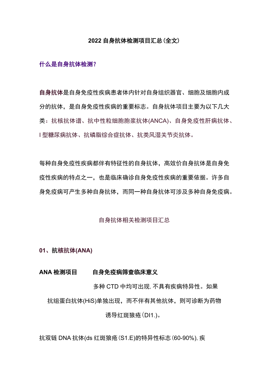 2022自身抗体检测项目汇总(全文).docx_第1页