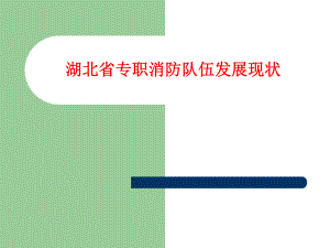 湖北省专职消防队伍发展现状.ppt