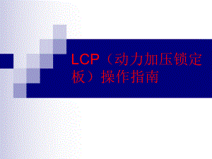 LCP操作指南(中和和桥接原则的使用).ppt