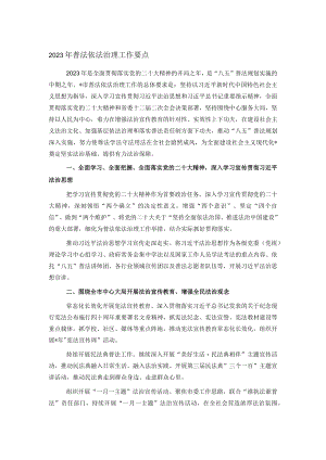 2023年普法依法治理工作要点.docx