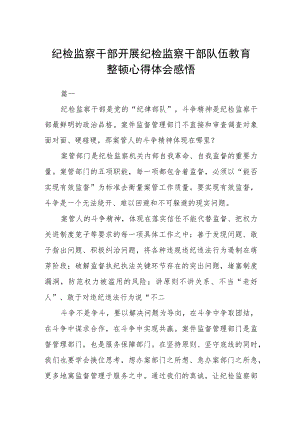 纪检监察干部开展纪检监察干部队伍教育整顿心得体会感悟（三篇).docx