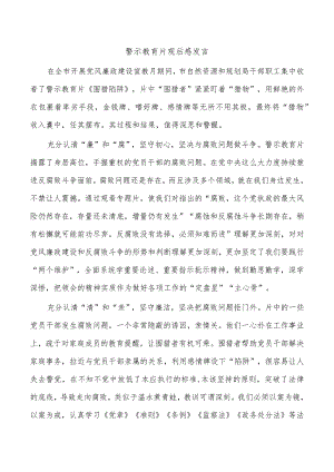 警示教育片观后感发言.docx