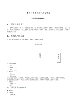 车辆伤害事故专项应急预案.docx