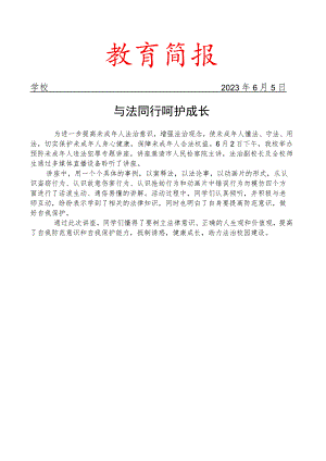 举办预防未成年人违法犯罪专题讲座简报.docx