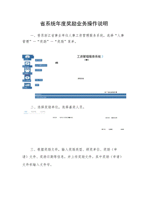 省系统年度奖励业务操作说明.docx