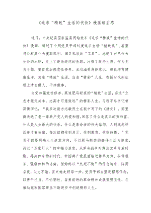 《追求“精致”生活的代价》漫画读后感.docx