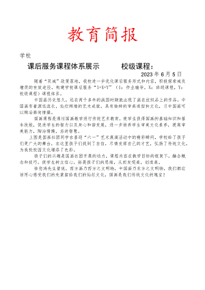 开展课后服务课程体系展示简报.docx