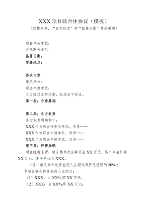 项目联合体协议（模板）.docx