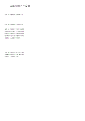 成都房地产开发商.docx