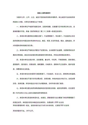 投标人信用承诺书.docx