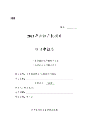 知识产权项目申报书.docx
