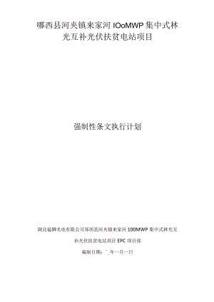 强制性条文执行计划.docx