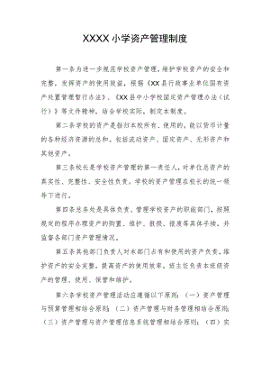 小学资产管理制度.docx