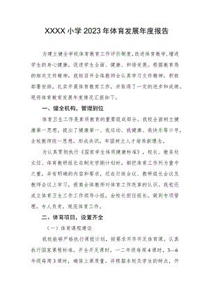 小学2023年体育发展年度报告.docx