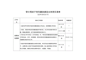 审计局班子党风廉政建设主体责任清单（最新分享）.docx